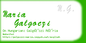 maria galgoczi business card